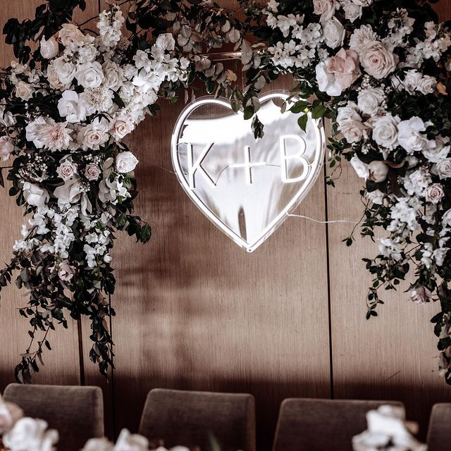 heart shaped neon sign