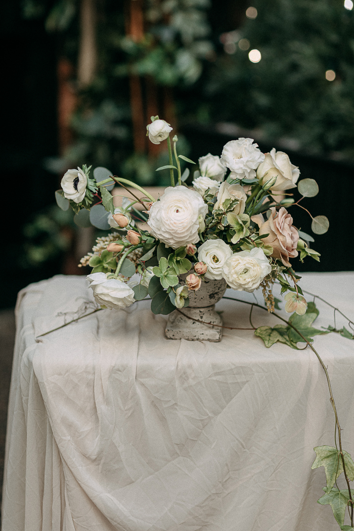 Candlelit And Modern French Courtyard Micro Wedding