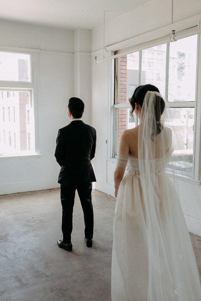 Candlelit And Modern French Courtyard Micro Wedding