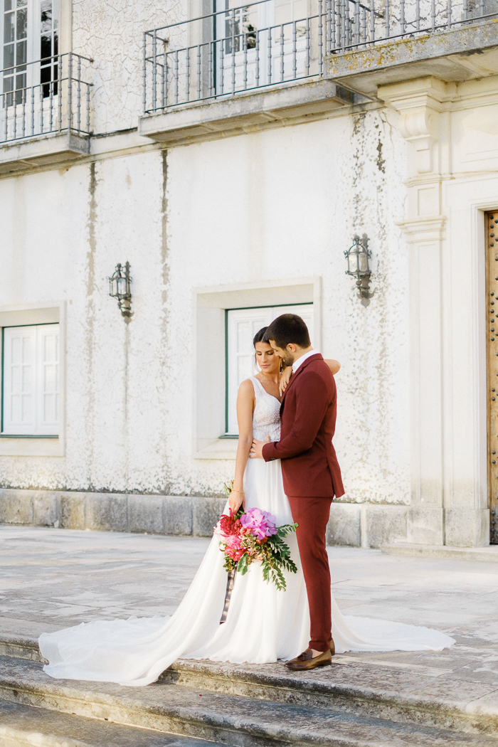 Contemporary Portugal Palace Micro Wedding | Junebug Weddings