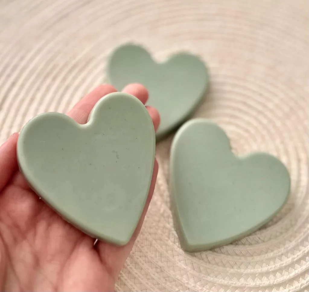 heart shaped soap favor