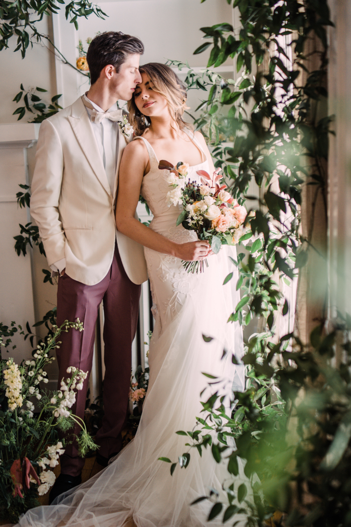 Lush Indoor Garden Wedding Inspiration Shoot Junebug Weddings 1516