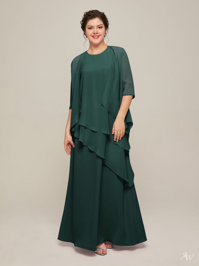 green mother of the bride dress