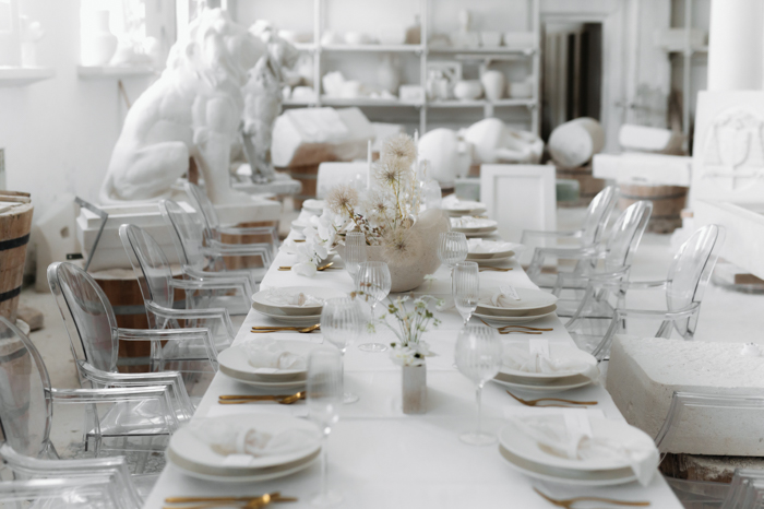 Dazzling Achromatic Color Palette And Venue Inspiration