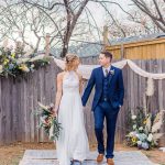 Beautifully Blue Backyard Winter Wedding