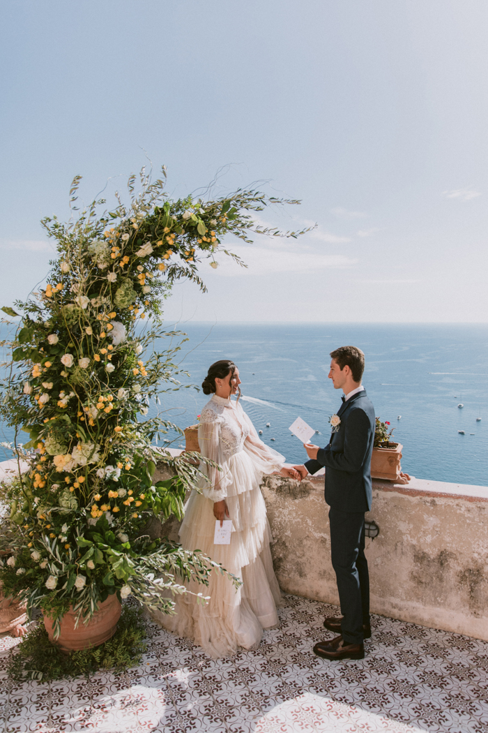 Elegant Positano Coastal Elopement That Cost Under 10K Junebug Weddings