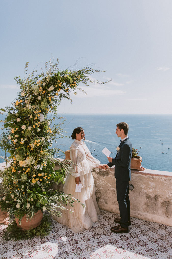 Elegant Positano Coastal Elopement That Cost Under $10K