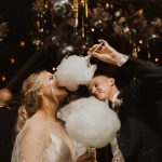 Elegant Winter Wedding With A Disco Ball Ceiling