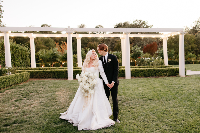 This Backyard Wedding Was Glammed Up with Gilded Details