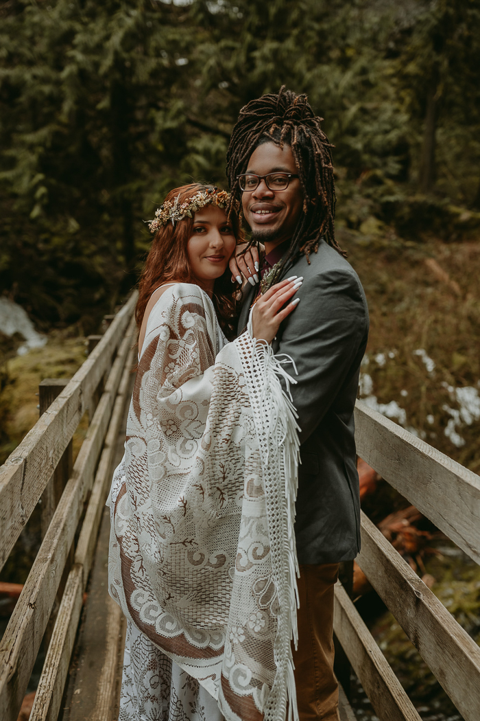 Boho Wahclella Falls Elopement Inspiration | Junebug Weddings