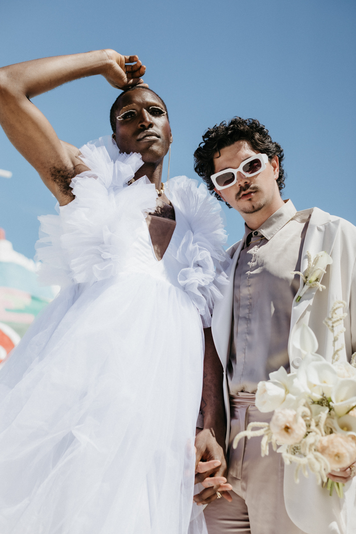 Bold Salvation Mountain Elopement Inspiration | Junebug Weddings