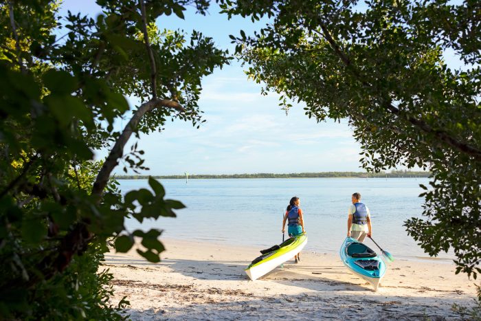 Couple Kayaking on Fort Myers Beach