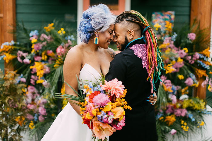 rainbow themed wedding decorations