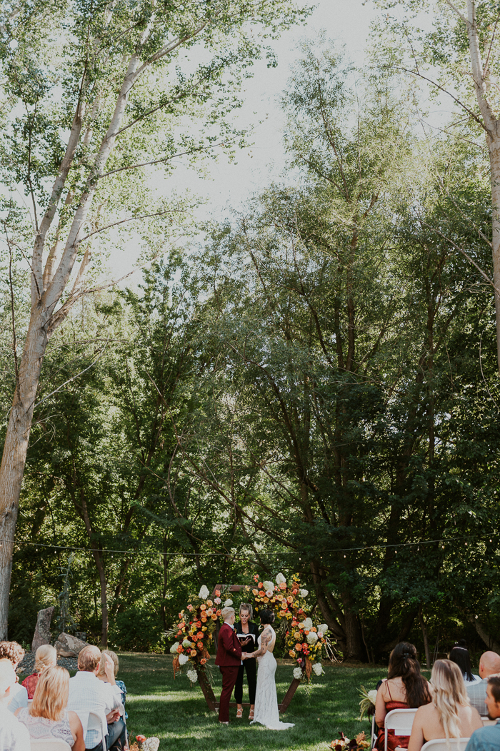 Boho Flower Crammed Cottage At Riverbend Marriage Ceremony Weddingloversit