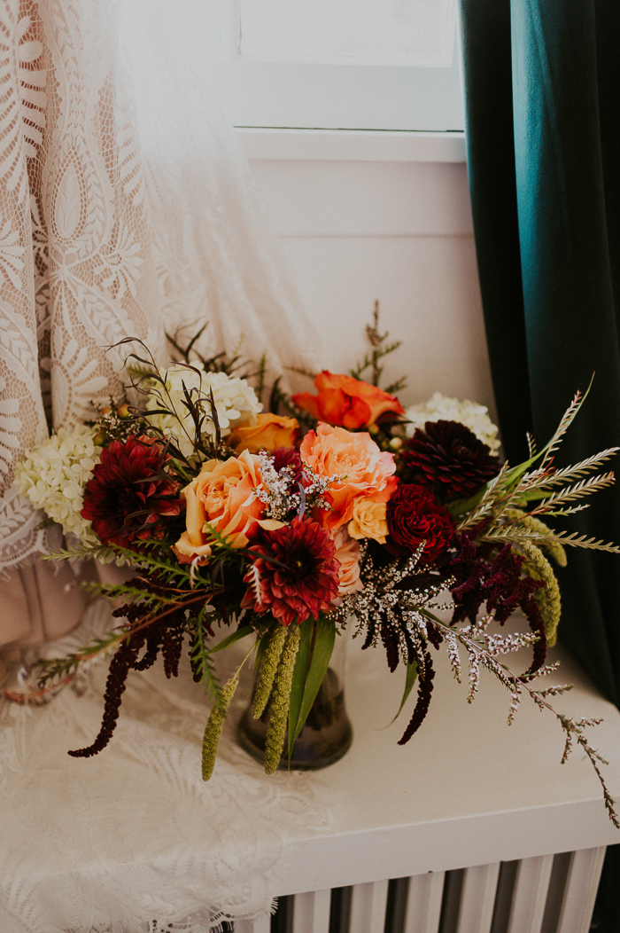 Boho Flower-Filled Cottage at Riverbend Wedding | Junebug Weddings