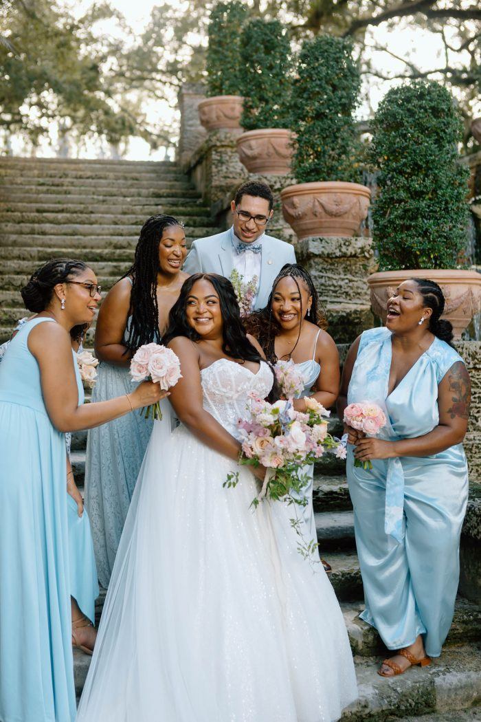 blue bridesmaid dresses