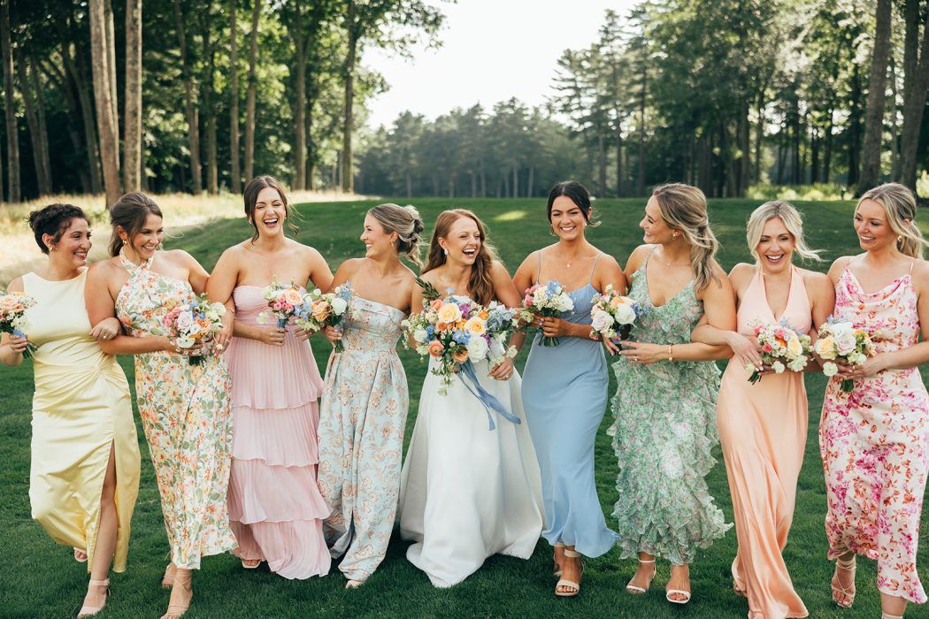 mismatched spring bridesmaid dresses 
