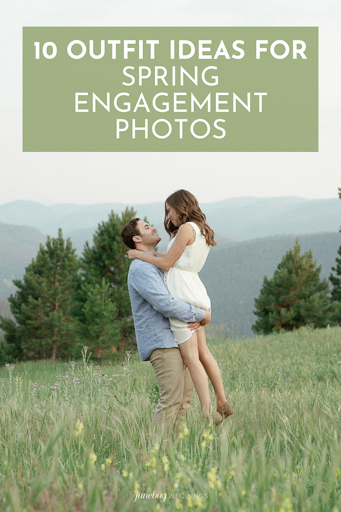 spring engagement photo graphic