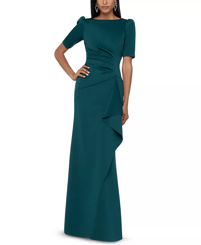 ruched a-line mother of the bride dress