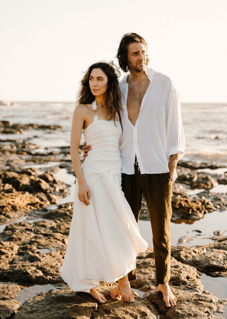 summer beach engagement