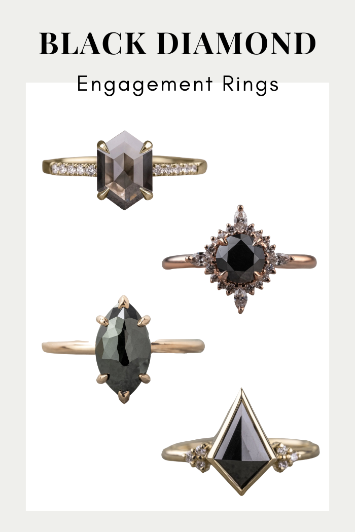 unique engagement rings with black diamonds 
