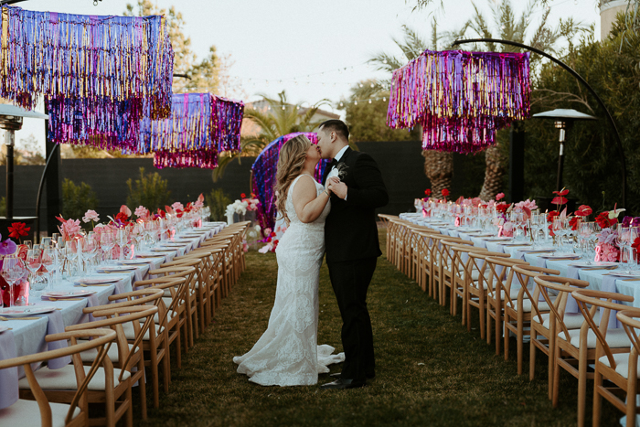 Bold Disco Ball Filled Onyx Coffee Lab HQ Wedding