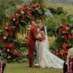 This Bold Royal Hawaiian Golf Club Wedding Blended Two Cultures Together