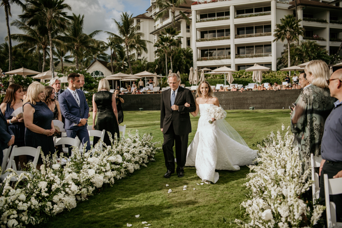 A Glam Oceanfront Wedding At The Four Seasons in Maui, Hawaii