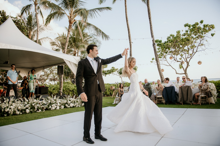 A Glam Oceanfront Wedding At The Four Seasons in Maui, Hawaii