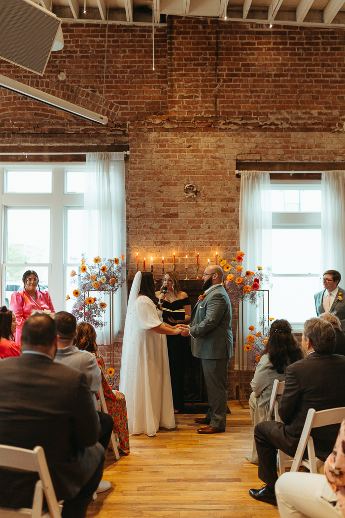 Bold Disco Ball Filled Onyx Coffee Lab HQ Wedding