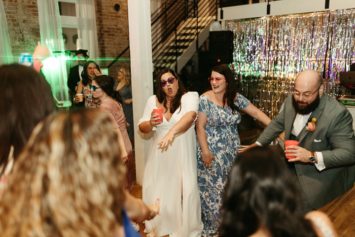 Bold Disco Ball Filled Onyx Coffee Lab HQ Wedding