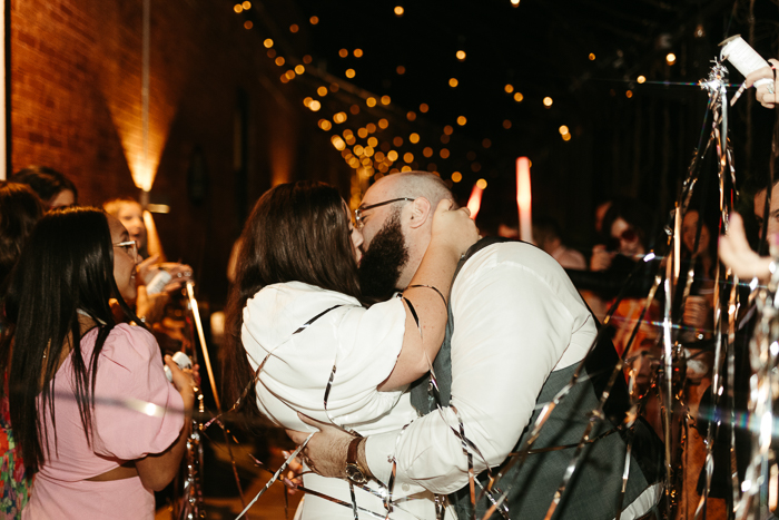 Bold Disco Ball Filled Onyx Coffee Lab HQ Wedding