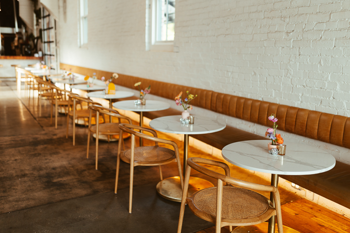 Bold Disco Ball Filled Onyx Coffee Lab HQ Wedding