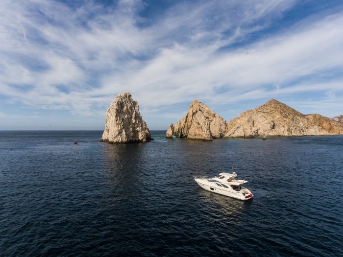 yacht on the Sea of Cortez off Mexican coast