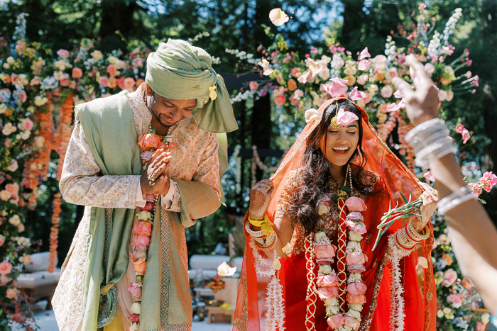 Bright Guyanese & Fijian Hindu Palm Event Center Wedding