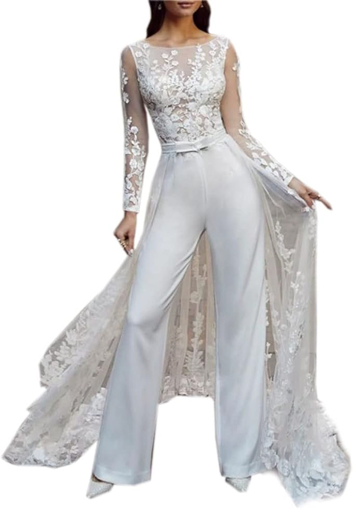 Enamored With You White Lace Wide-Leg Jumpsuit