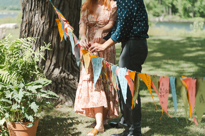 flag wedding guest book