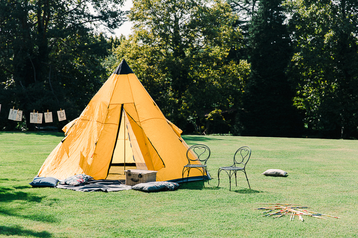 summer camp wedding tent 