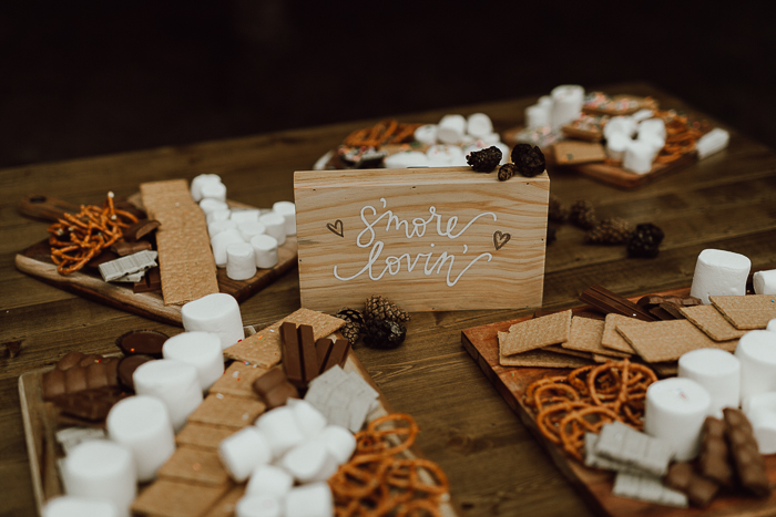 wedding s'mores bar