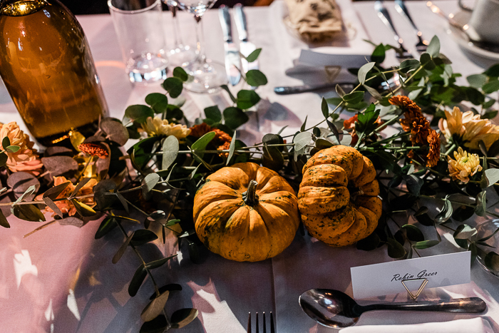 pumpkin fall wedding centerpiece