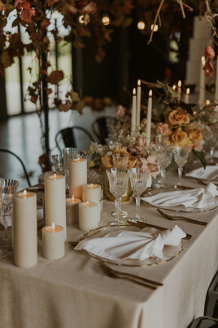 natural fall wedding centerpiece