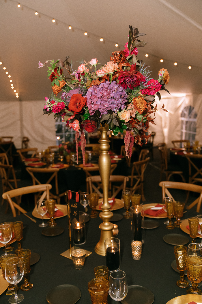 towering floral wedding centerpiece