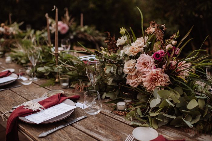 greenery wedding centerpiece