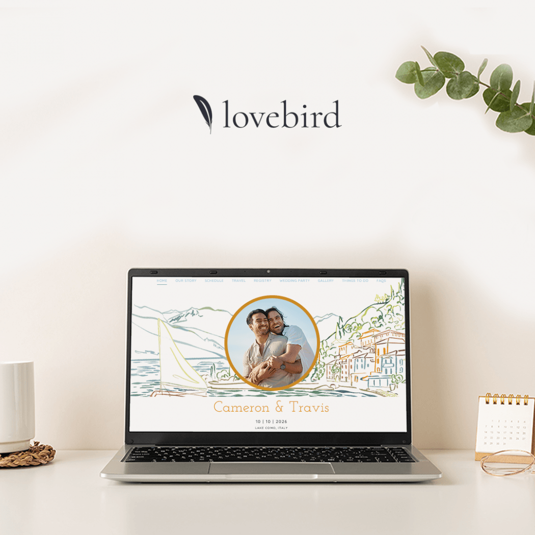 Lake Como wedding website template