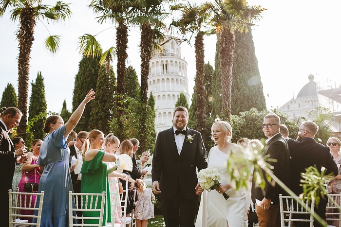 We’ve Never Seen a Wedding Like This One Beneath the Leaning Tower of Pisa