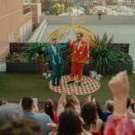 A Colorful, Queer San Diego Wedding with Custom Nudie Suits and Vintage Disco Cowboy Vibes