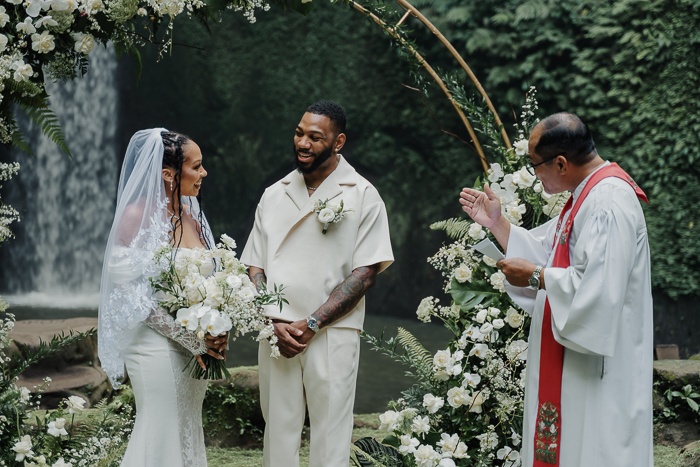This Tibumana Waterfall Elopement in Ubud, Bali Was an Intimate Family Affair